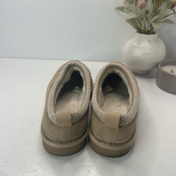 Koolaburra by UGG Burree Slip-On Suede Slippers Faux Fur Lined Tan Women 10 - Picture 4 of 10